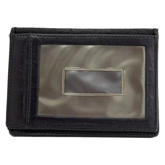 Auth GUCCI GG Pattern, Metal Bar - Black Jacquard Leather Pass Holder - Picture 4 of 4